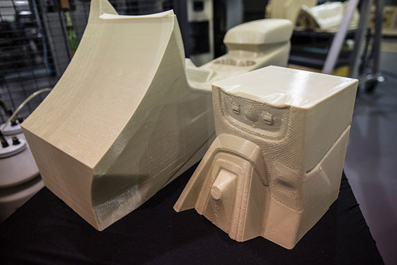 Peças produzidas pela Ford  com a nova impressora 3D Stratasys